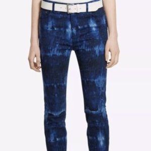 Lauren Ralph Lauren Jeans Women Size 18 Blue Tie Dye Crop Skinny High Rise Denim